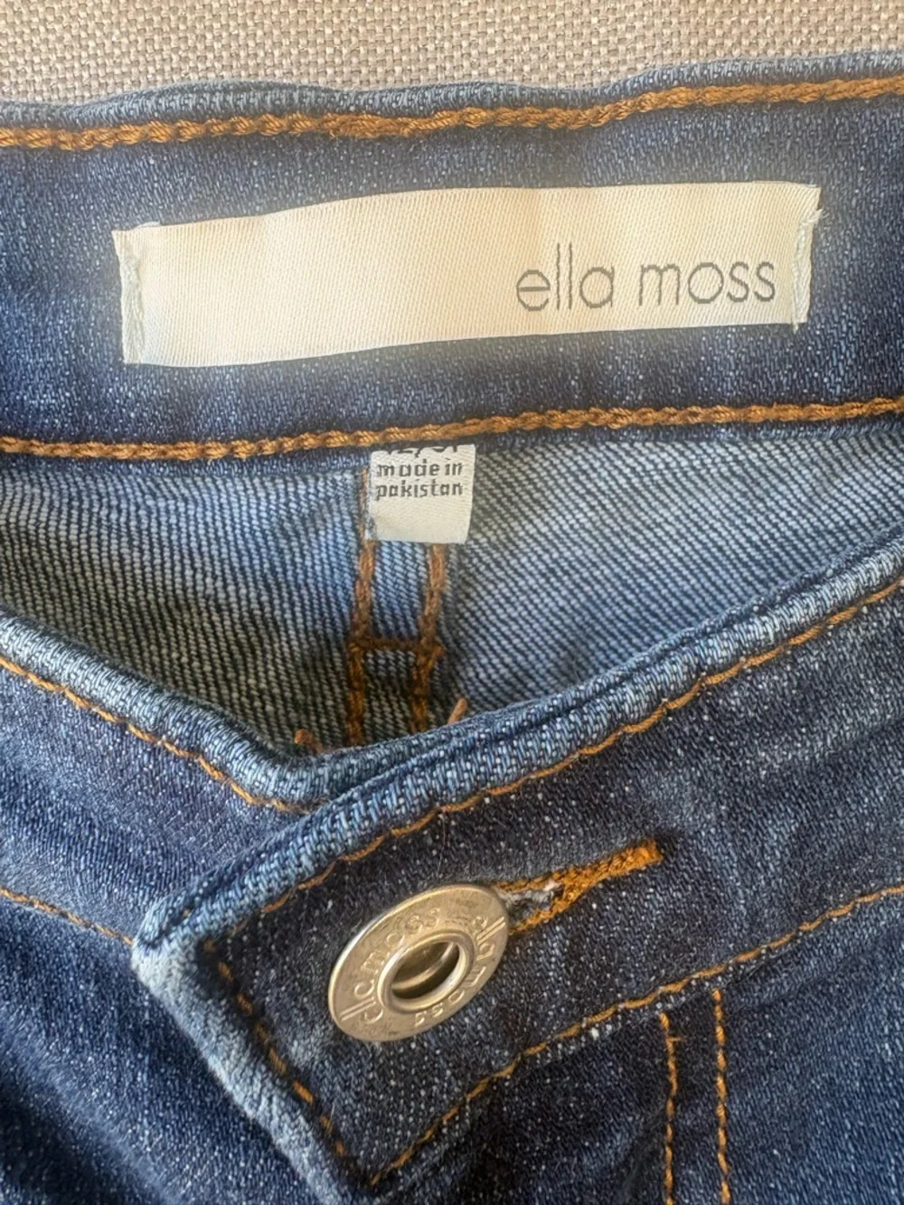 Ella Moss women’s high waist Straight Jeans in Indigo Blue